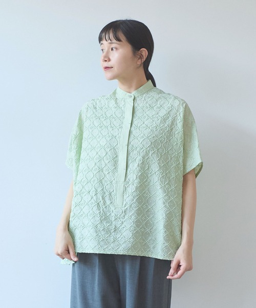 yuni(ユニ )の「単色刺繍squareブラウス(シャツ/ブラウス・レディース・ブラック/ベージュ/グリーン・FREE)」の11枚目の写真