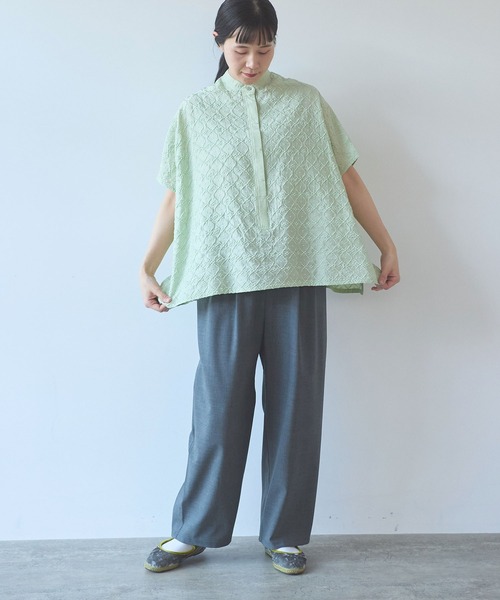 単色刺繍squareブラウス（シャツ/ブラウス）｜yuni（ユニ ）の