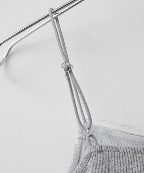 VIS(ビス)の「レーステレコキャミソール(キャミソール・レディース・ライトグレー/オフホワイト/ブラック・FREE)」の13枚目の写真