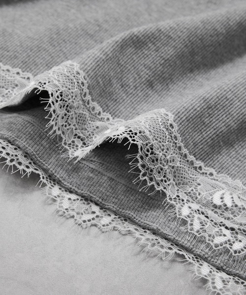 VIS(ビス)の「レーステレコキャミソール(キャミソール・レディース・ライトグレー/オフホワイト/ブラック・FREE)」の16枚目の写真