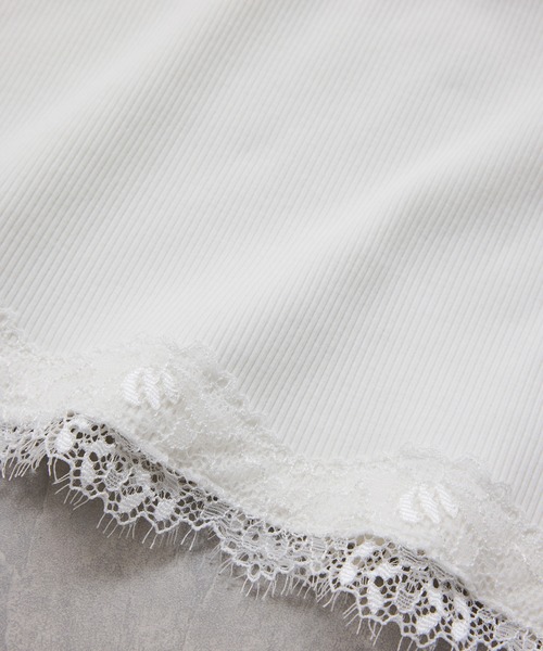 VIS(ビス)の「レーステレコキャミソール(キャミソール・レディース・ライトグレー/オフホワイト/ブラック・FREE)」の17枚目の写真