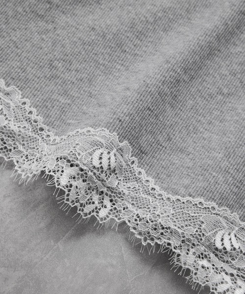 VIS(ビス)の「レーステレコキャミソール(キャミソール・レディース・ライトグレー/オフホワイト/ブラック・FREE)」の18枚目の写真