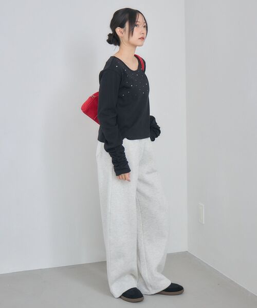 RETRO GIRL(レトロガール)の「スタッズカットソー(Tシャツ/カットソー・レディース・ブラック/オフホワイト・FREE)」の5枚目の写真