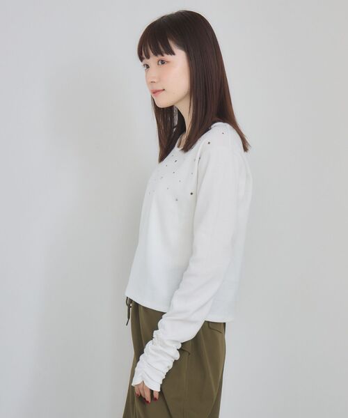 RETRO GIRL(レトロガール)の「スタッズカットソー(Tシャツ/カットソー・レディース・ブラック/オフホワイト・FREE)」の20枚目の写真