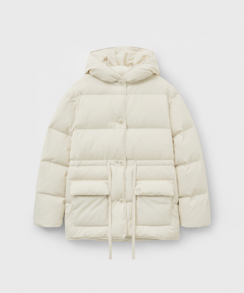 MONGDOL(モンドル)の「ダックダウンストリングベルトハーフパディングクリームMDJP025CREAM(ダウンジャケット/コート・レディース・その他・F)」の8枚目の写真