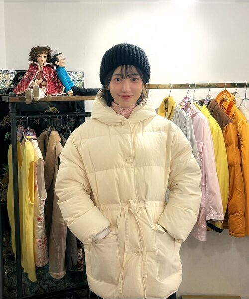 MONGDOL(モンドル)の「ダックダウンストリングベルトハーフパディングクリームMDJP025CREAM(ダウンジャケット/コート・レディース・その他・F)」の3枚目の写真