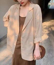リネンブレンドルーズジャケット