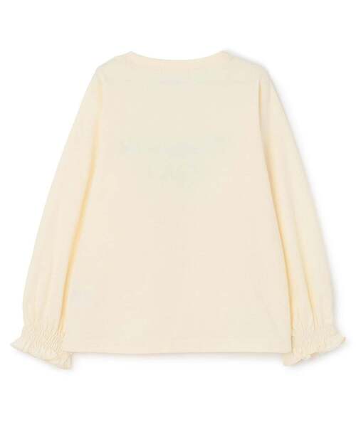 Lycee mine（リセマイン）の「【綿100％】 【速乾・UV・型崩れしない】【ムテキT】ロゴ刺しゅうシャーリングスリーブトップス（Tシャツ/カットソー・キッズ・ブルーグレー/黄緑系/クリーム/オフホワイト/ライトピンク/ブラック・110cm/150cm/130cm/100cm/120cm/140cm）」の13枚目の写真