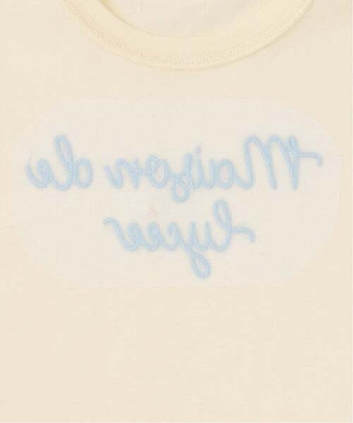 Lycee mine（リセマイン）の「【綿100％】 【速乾・UV・型崩れしない】【ムテキT】ロゴ刺しゅうシャーリングスリーブトップス（Tシャツ/カットソー・キッズ・ブルーグレー/黄緑系/クリーム/オフホワイト/ライトピンク/ブラック・110cm/150cm/130cm/100cm/120cm/140cm）」の16枚目の写真