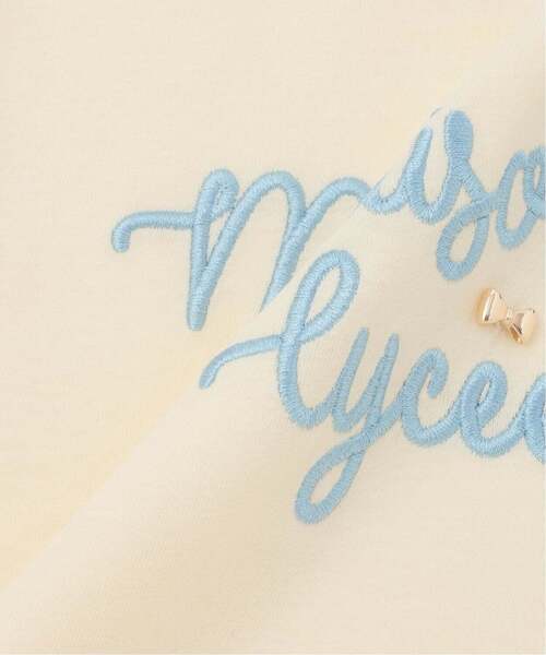 Lycee mine（リセマイン）の「【綿100％】 【速乾・UV・型崩れしない】【ムテキT】ロゴ刺しゅうシャーリングスリーブトップス（Tシャツ/カットソー・キッズ・ブルーグレー/黄緑系/クリーム/オフホワイト/ライトピンク/ブラック・110cm/150cm/130cm/100cm/120cm/140cm）」の18枚目の写真