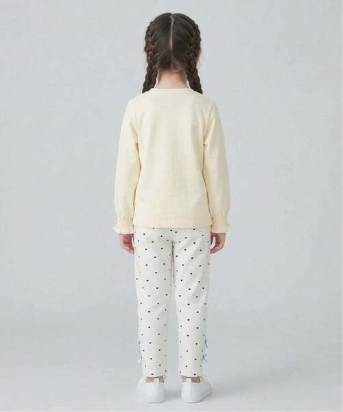 Lycee mine（リセマイン）の「【綿100％】 【速乾・UV・型崩れしない】【ムテキT】ロゴ刺しゅうシャーリングスリーブトップス（Tシャツ/カットソー・キッズ・ブルーグレー/黄緑系/クリーム/オフホワイト/ライトピンク/ブラック・110cm/150cm/130cm/100cm/120cm/140cm）」の20枚目の写真