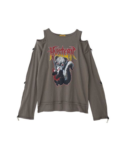 HYSTERIC GLAMOUR(ヒステリックグラマー)の「HG METAL SKUNK プルオーバー(Tシャツ/カットソー・レディース・ホワイト/ブラック/グレー・FREE)」の3枚目の写真
