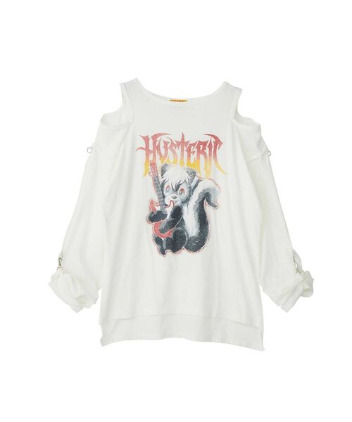 HYSTERIC GLAMOUR(ヒステリックグラマー)の「HG METAL SKUNK プルオーバー(Tシャツ/カットソー・レディース・ホワイト/ブラック/グレー・FREE)」の5枚目の写真