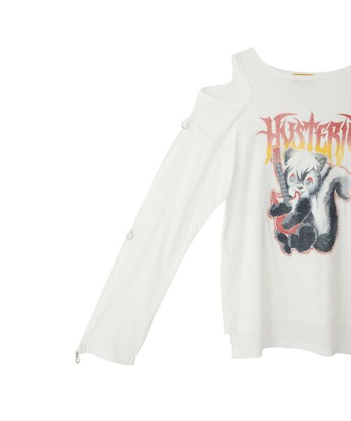 HYSTERIC GLAMOUR(ヒステリックグラマー)の「HG METAL SKUNK プルオーバー(Tシャツ/カットソー・レディース・ホワイト/ブラック/グレー・FREE)」の6枚目の写真