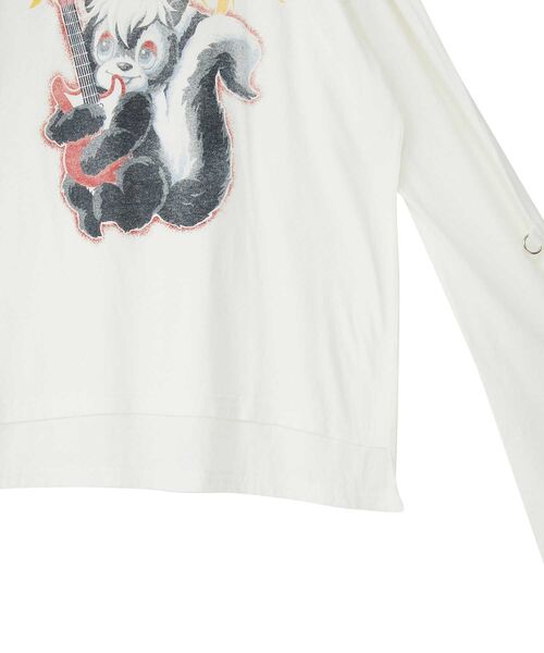 HYSTERIC GLAMOUR(ヒステリックグラマー)の「HG METAL SKUNK プルオーバー(Tシャツ/カットソー・レディース・ホワイト/ブラック/グレー・FREE)」の8枚目の写真
