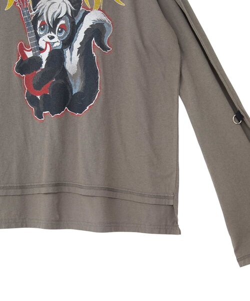 HYSTERIC GLAMOUR(ヒステリックグラマー)の「HG METAL SKUNK プルオーバー(Tシャツ/カットソー・レディース・ホワイト/ブラック/グレー・FREE)」の13枚目の写真