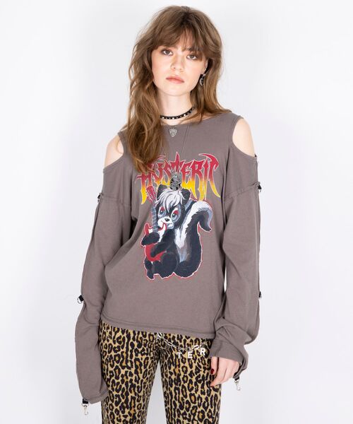 HYSTERIC GLAMOUR(ヒステリックグラマー)の「HG METAL SKUNK プルオーバー(Tシャツ/カットソー・レディース・ホワイト/ブラック/グレー・FREE)」の15枚目の写真