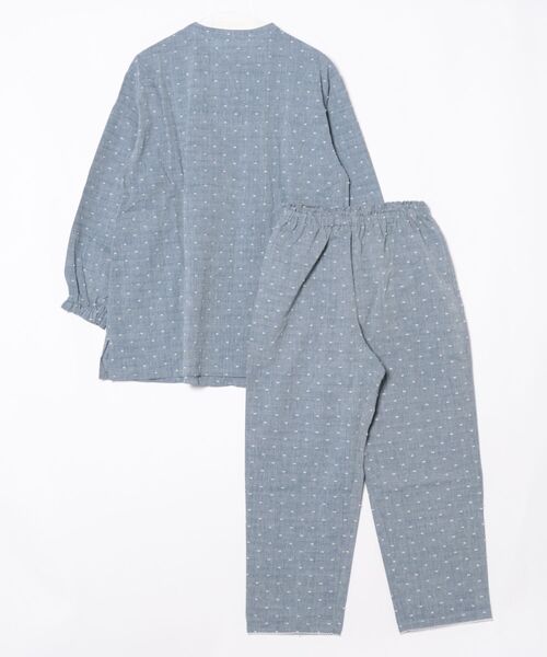 KID BLUE（キッドブルー）の「キッドブルー -２６ドビードットシャンブレー -長袖パジャマ -KNDK521 -kidblue（ルームウェア/パジャマ・レディース・ネイビー/サックスブルー・M）」の3枚目の写真