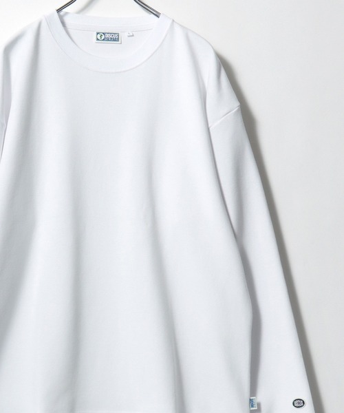 DISCUS(ディスカス)の「2026SS DISCUS/ディスカス COOLMAX ワンポイントワッペン刺繍 無地ロンT 長袖 ロングスリーブTシャツ レディース メンズ(Tシャツ/カットソー・メンズ・ネイビー/ベージュ/ブラック/ホワイト/スミクロ/アッシュグレー・M/XL/L)」の1枚目の写真