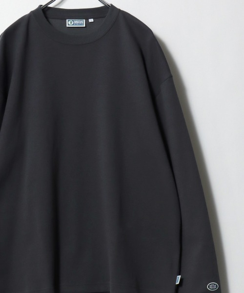DISCUS(ディスカス)の「2026SS DISCUS/ディスカス COOLMAX ワンポイントワッペン刺繍 無地ロンT 長袖 ロングスリーブTシャツ レディース メンズ(Tシャツ/カットソー・メンズ・ネイビー/ベージュ/ブラック/ホワイト/スミクロ/アッシュグレー・M/XL/L)」の3枚目の写真