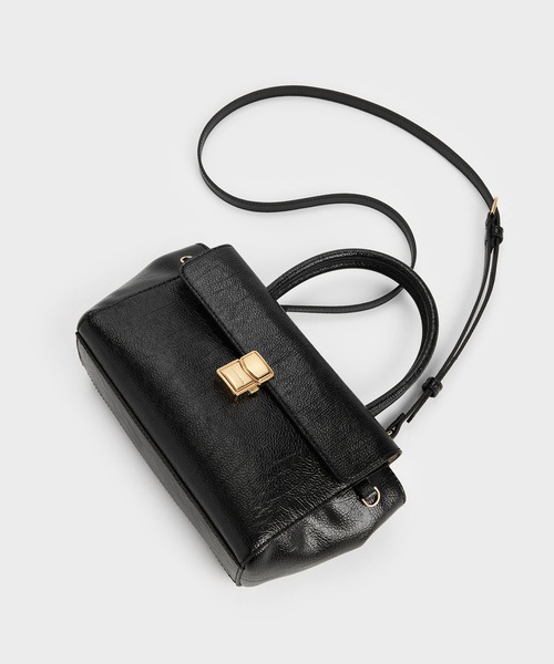 CHARLES & KEITH(チャールズ & キース)の「Acelynn エイスリン ロープチェーン トートバッグ(トートバッグ・レディース・ダークブラウン系3/ブラック・S)」の10枚目の写真