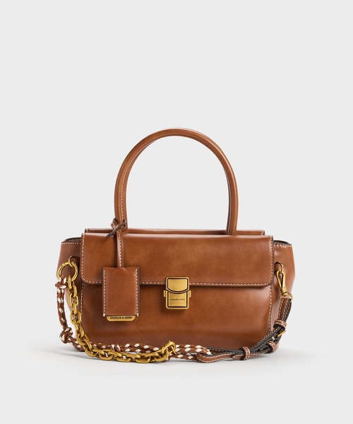 CHARLES & KEITH(チャールズ & キース)の「Acelynn エイスリン ロープチェーン トートバッグ(トートバッグ・レディース・ダークブラウン系3/ブラック・S)」の17枚目の写真