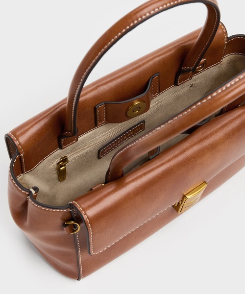 CHARLES & KEITH(チャールズ & キース)の「Acelynn エイスリン ロープチェーン トートバッグ(トートバッグ・レディース・ダークブラウン系3/ブラック・S)」の21枚目の写真