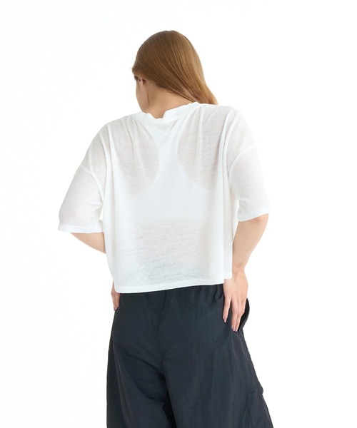 ROXY（ロキシー）の「ROXY ウィメンズ FITNESS FEEL THE SPARK WIDE Tシャツ 【2026年春夏モデル】/ロキシー速乾ショート丈半袖Tシャツ（Tシャツ/カットソー・レディース・ブラック/オレンジ/ホワイト・MEDIUM/LARGE）」の9枚目の写真