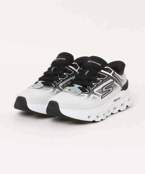SKECHERS(スケッチャーズ)の「【SKECHERS】GO RUN GLIDE-STEP(スニーカー・メンズ・ホワイト×ブラック/オリーブ・28.0cm/27.5cm/27.0cm/26.5cm/26.0cm/25.5cm)」の1枚目の写真