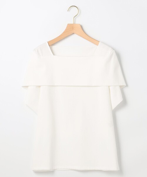 組曲 L（クミキョク オオキイサイズ）の「GIZAコットンオフショルダー カットソー（Tシャツ/カットソー・レディース・ネイビー系/ネイビー系2・7/6/5）」の20枚目の写真