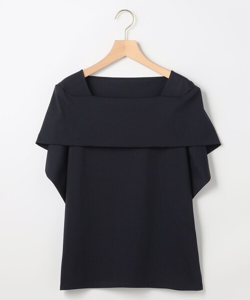 組曲 L（クミキョク オオキイサイズ）の「GIZAコットンオフショルダー カットソー（Tシャツ/カットソー・レディース・ネイビー系/ネイビー系2・7/6/5）」の19枚目の写真