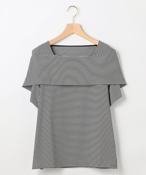 組曲 L（クミキョク オオキイサイズ）の「GIZAコットンオフショルダー カットソー（Tシャツ/カットソー・レディース・ネイビー系/ネイビー系2・7/6/5）」の17枚目の写真