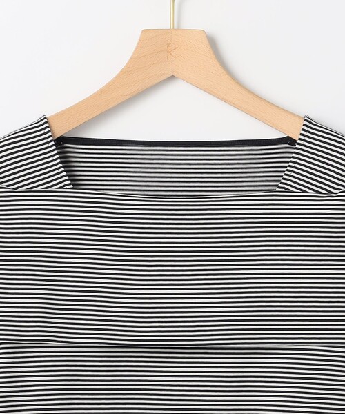 組曲 L（クミキョク オオキイサイズ）の「GIZAコットンオフショルダー カットソー（Tシャツ/カットソー・レディース・ネイビー系/ネイビー系2・7/6/5）」の16枚目の写真