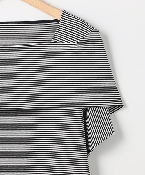 組曲 L（クミキョク オオキイサイズ）の「GIZAコットンオフショルダー カットソー（Tシャツ/カットソー・レディース・ネイビー系/ネイビー系2・7/6/5）」の15枚目の写真