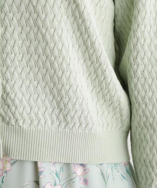 LAURA ASHLEY（ローラアシュレイ）の「【7分袖／洗える】アイレット入りカーディガン（カーディガン/ボレロ・レディース・アイボリー/ネイビー/ライトグリーン・40/38）」の21枚目の写真
