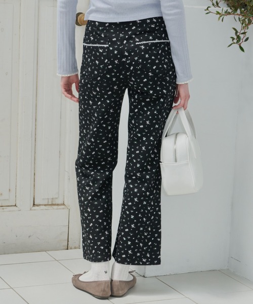 giunon サイドベルトフラワーパンツ side belt flower pants / サイドベルトフラワーパンツ（その他パンツ