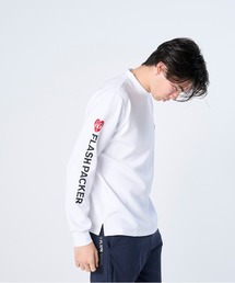 FLASH PACKER（フラッシュパッカー）の「FLASH PACKER フラッシュパッカー / 26春夏新作 リラックスシルエット ウルトラストレッチ モックネック ロングスリーブ ハートモチーフ ポケットTシャツ ロンT /// XLMK-HRT（Tシャツ/カットソー）」