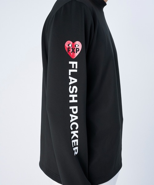 FLASH PACKER(フラッシュパッカー)の「FLASH PACKER フラッシュパッカー / ウルトラストレッチ モックネック ロンT 高密度ダンボールニット ハート刺繍 速乾 // XLMK-HRT(Tシャツ/カットソー・メンズ・ブラック/ホワイト・X-LARGE/LARGE/MEDIUM)」の10枚目の写真