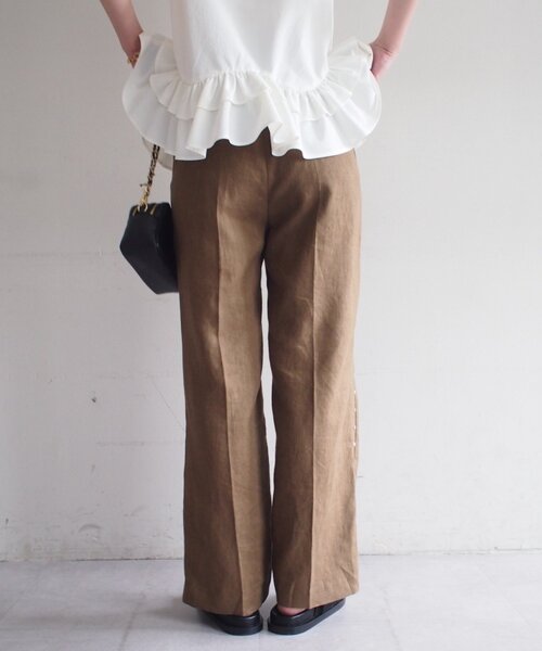 LOUNGEDRESS（ラウンジドレス）の「リネンスタッズパンツ（その他パンツ・レディース・ブラウン/ブラック・MEDIUM/SMALL）」の17枚目の写真