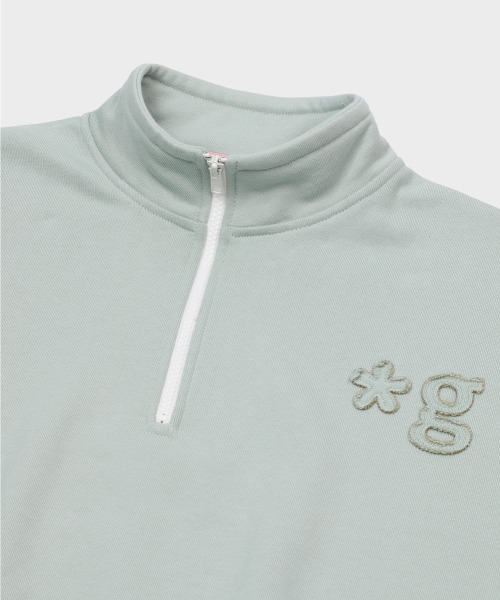 GRUNDEN（グルンデン）の「SIGNATURE LOGO HALF ZIP-UP (PISTACHIO)（スウェット・レディース・その他・unisex M/unisex L）」の3枚目の写真