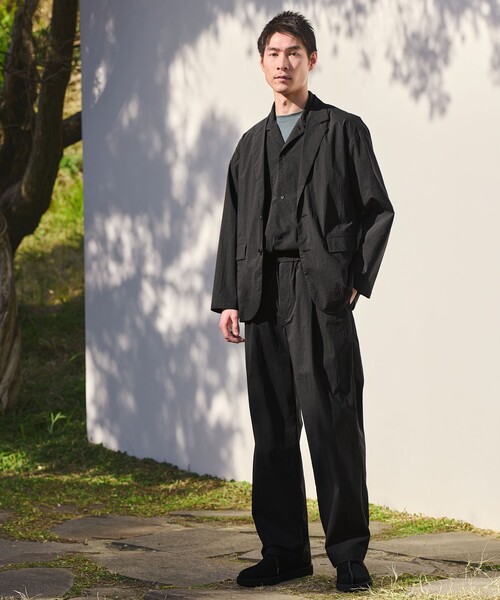 green label relaxing(グリーンレーベルリラクシング)の「WONDER CLOTH カジュアル ジャケット -ストレッチ・接触冷感・吸水速乾-(テーラードジャケット・メンズ・モカ/ダークグレー/ブラック・L/M/S/XL)」の21枚目の写真