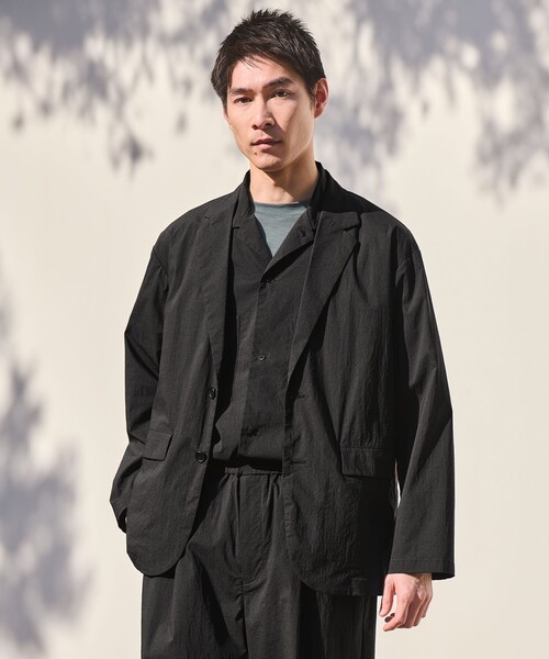 green label relaxing(グリーンレーベルリラクシング)の「WONDER CLOTH カジュアル ジャケット -ストレッチ・接触冷感・吸水速乾-(テーラードジャケット・メンズ・モカ/ダークグレー/ブラック・L/M/S/XL)」の22枚目の写真