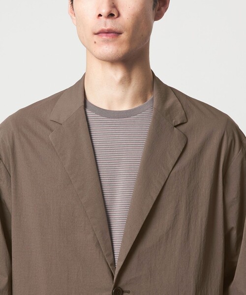 green label relaxing(グリーンレーベルリラクシング)の「WONDER CLOTH カジュアル ジャケット -ストレッチ・接触冷感・吸水速乾-(テーラードジャケット・メンズ・モカ/ダークグレー/ブラック・L/M/S/XL)」の6枚目の写真