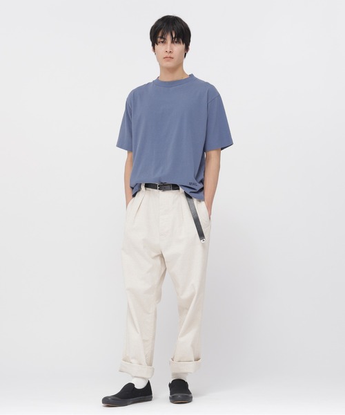 MHL.（エムエイチエル）の「UPCYCLED COTTON JERSEY（Tシャツ/カットソー・メンズ・グレー/ブルー・LARGE/MEDIUM）」の8枚目の写真