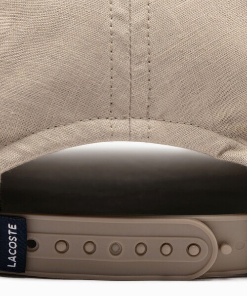 LACOSTE（ラコステ）の「ブランドネームロゴ刺繍 コットンリネンキャップ（キャップ・メンズ・ロイヤルブルー/ベージュ・58cm）」の6枚目の写真