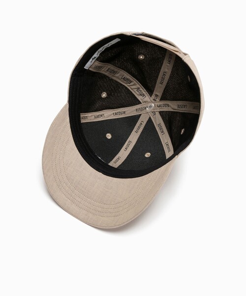 LACOSTE（ラコステ）の「ブランドネームロゴ刺繍 コットンリネンキャップ（キャップ・メンズ・ロイヤルブルー/ベージュ・58cm）」の7枚目の写真