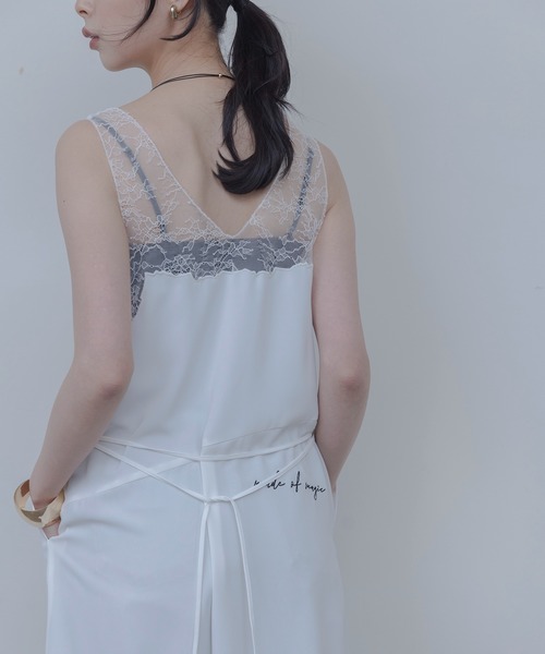 Eimee Law(エイミーロウ)の「レースエンブロランジェリーワンピース(ワンピース・レディース・ネイビー/オフホワイト/ブラック・FREE)」の12枚目の写真