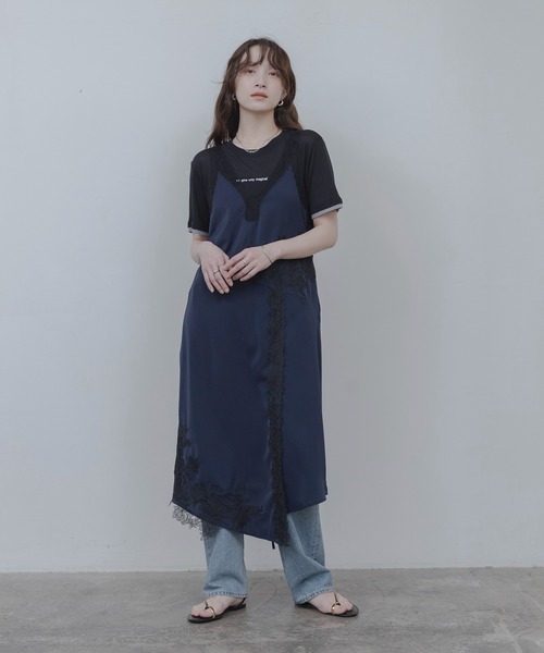 Eimee Law(エイミーロウ)の「レースエンブロランジェリーワンピース(ワンピース・レディース・ネイビー/オフホワイト/ブラック・FREE)」の15枚目の写真