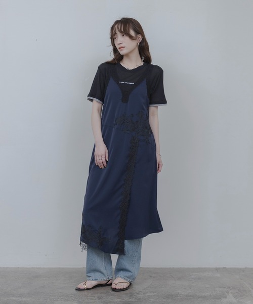 Eimee Law(エイミーロウ)の「レースエンブロランジェリーワンピース(ワンピース・レディース・ネイビー/オフホワイト/ブラック・FREE)」の16枚目の写真