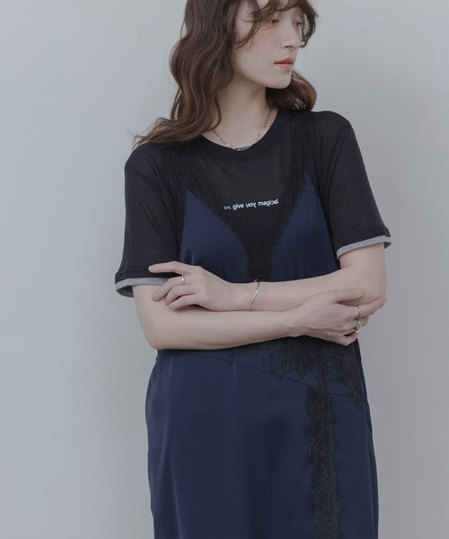 Eimee Law(エイミーロウ)の「レースエンブロランジェリーワンピース(ワンピース・レディース・ネイビー/オフホワイト/ブラック・FREE)」の19枚目の写真
